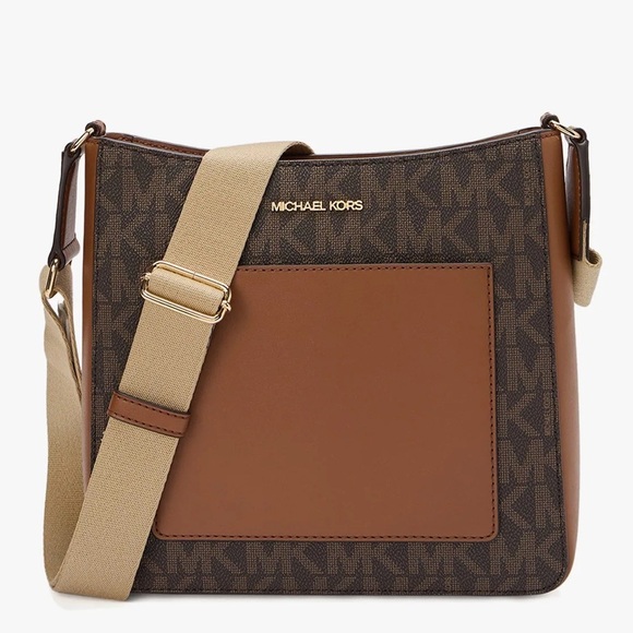 MICHAEL KORS GLORIA MEDIUM SLING PACK BROWN COLOR - Picture 1 of 3